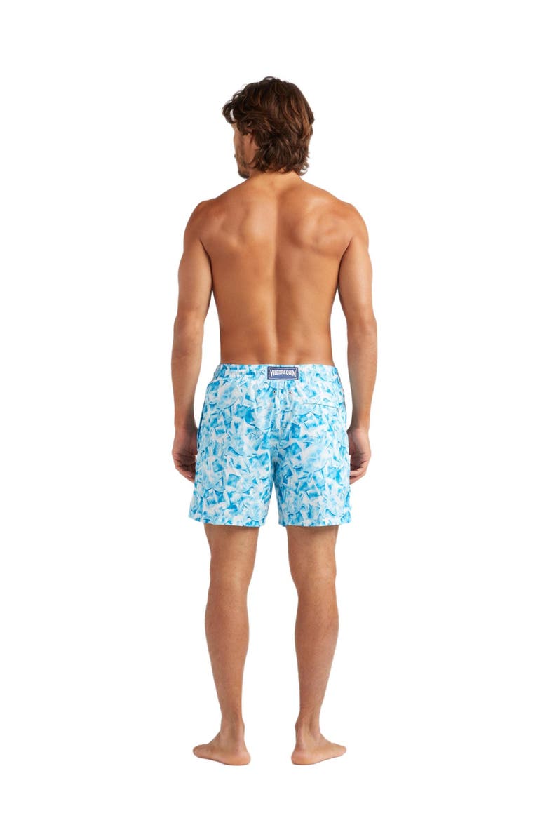 Vilebrequin Men's Iced Turtles Light Fabric Swim Shorts, Alternate, color, Blanc