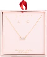 Leith Stone Drop Necklace & Stud Earrings Set