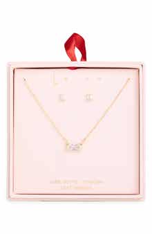 Leith Stone Drop Necklace & Stud Earrings Set