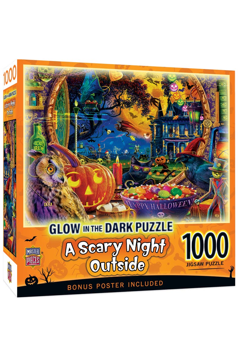 Scary Night Outside 1000pc Glow Puzzle, Main, color, Multicolor