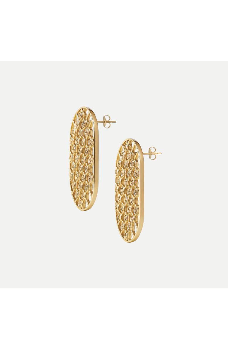 Daniela Millan Jewelry Net Statement Earrings, Alternate, color, Gold