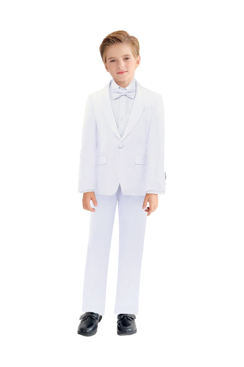 Shawl Lapel Suit, Main, color, White