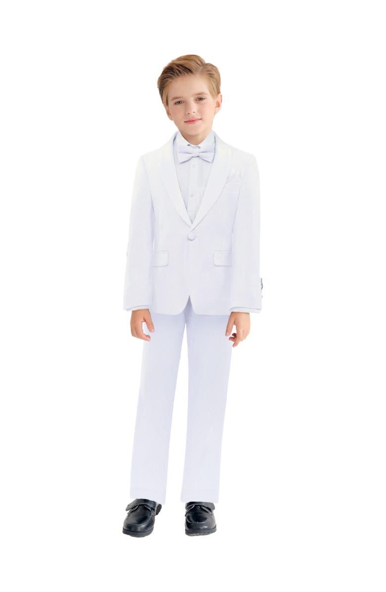 MOUSTACHE Shawl Lapel Suit, Main, color, White
