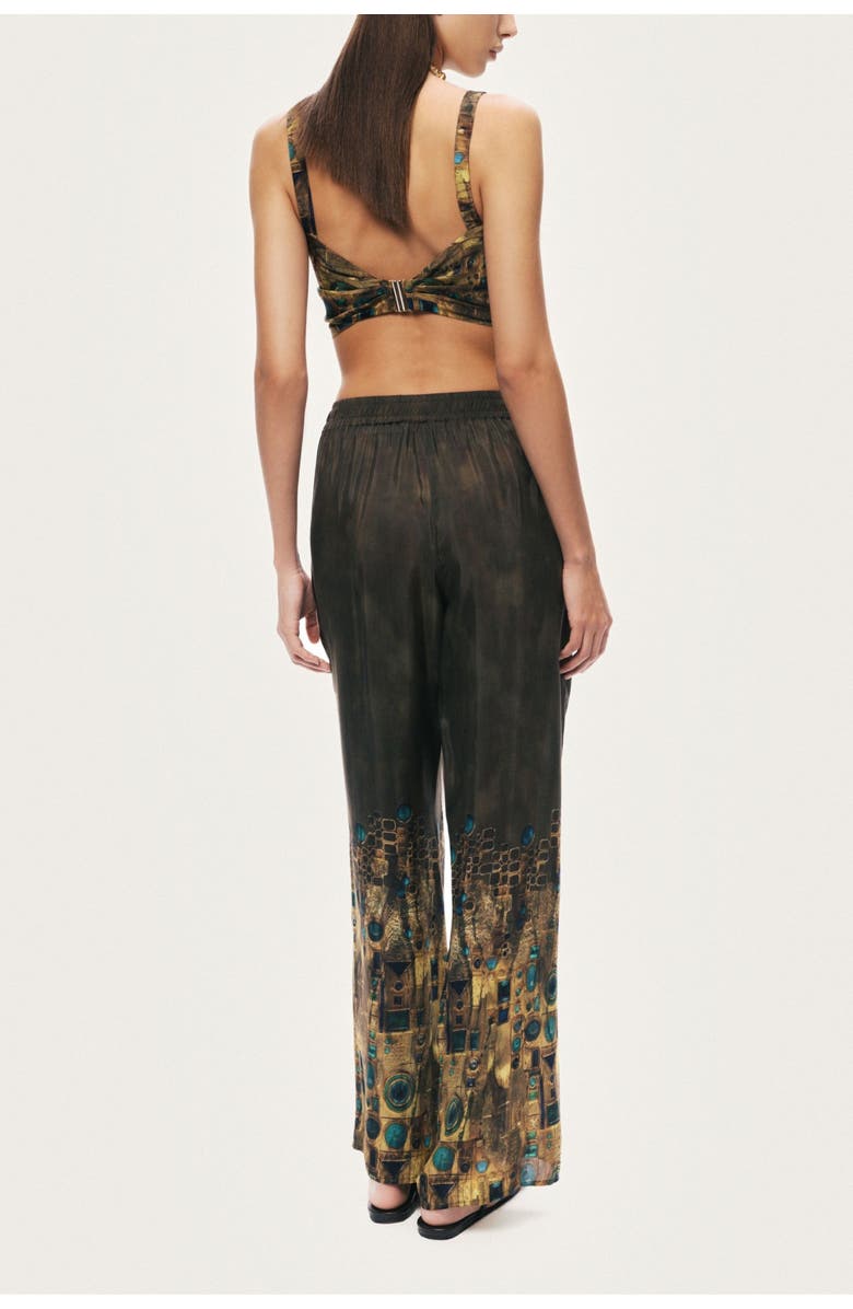 Nocturne Printed Ring Detail Crop Top, Alternate, color, Multi-Colored