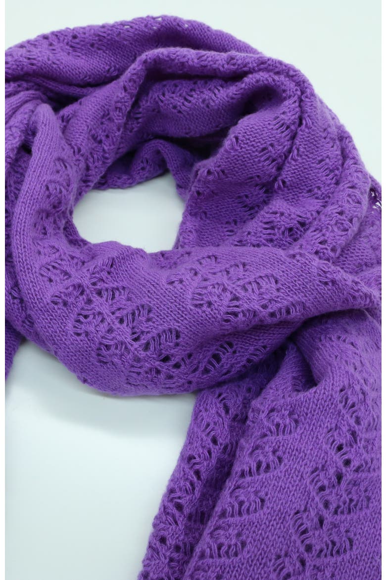 Cashmere openwork wrap, Alternate, color, ROYAL LILAC