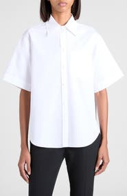McQueen Cotton Poplin Button-Up Shirt
