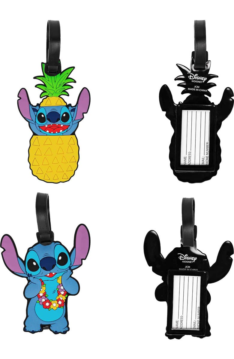 Disney Luggage Travel Tags, Set of 4, Alternate, color, Blue, Black