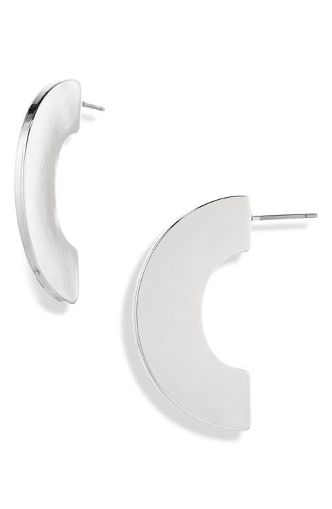 Polished Half Hoop Earrings