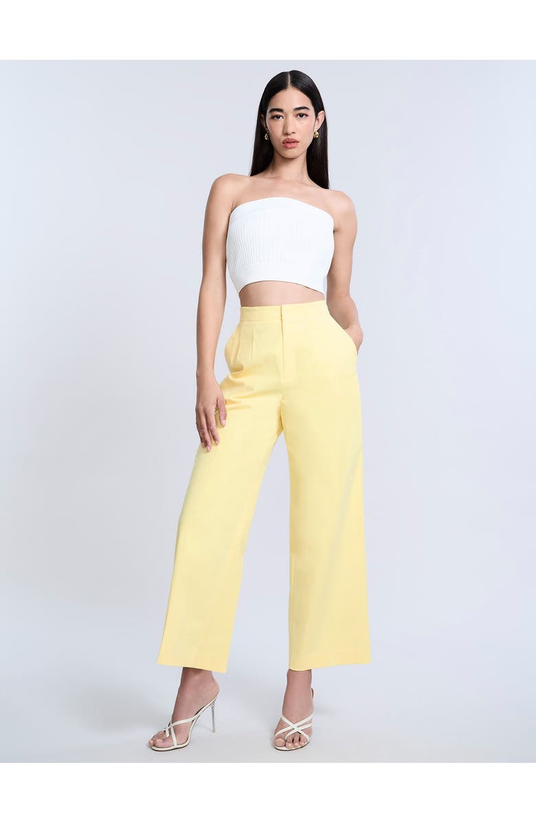 BCBGMAXAZRIA High Waist Cropped Pant, Alternate, color, Camomile