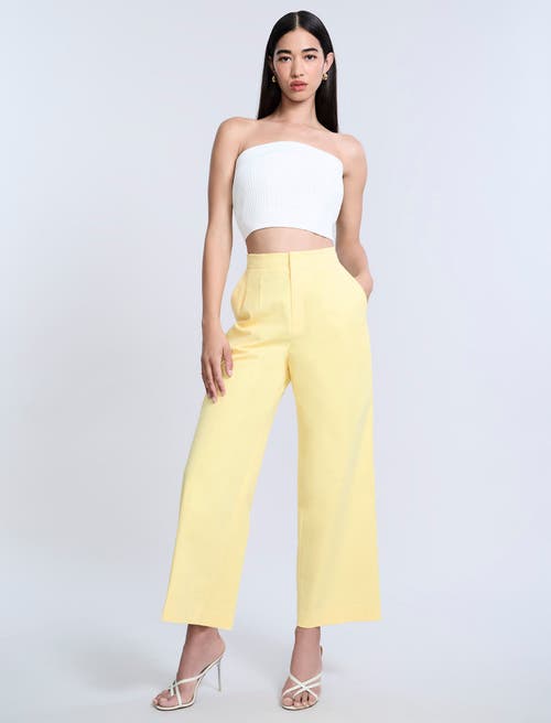 Bcbg High Waist Cropped Pant In Yellow
