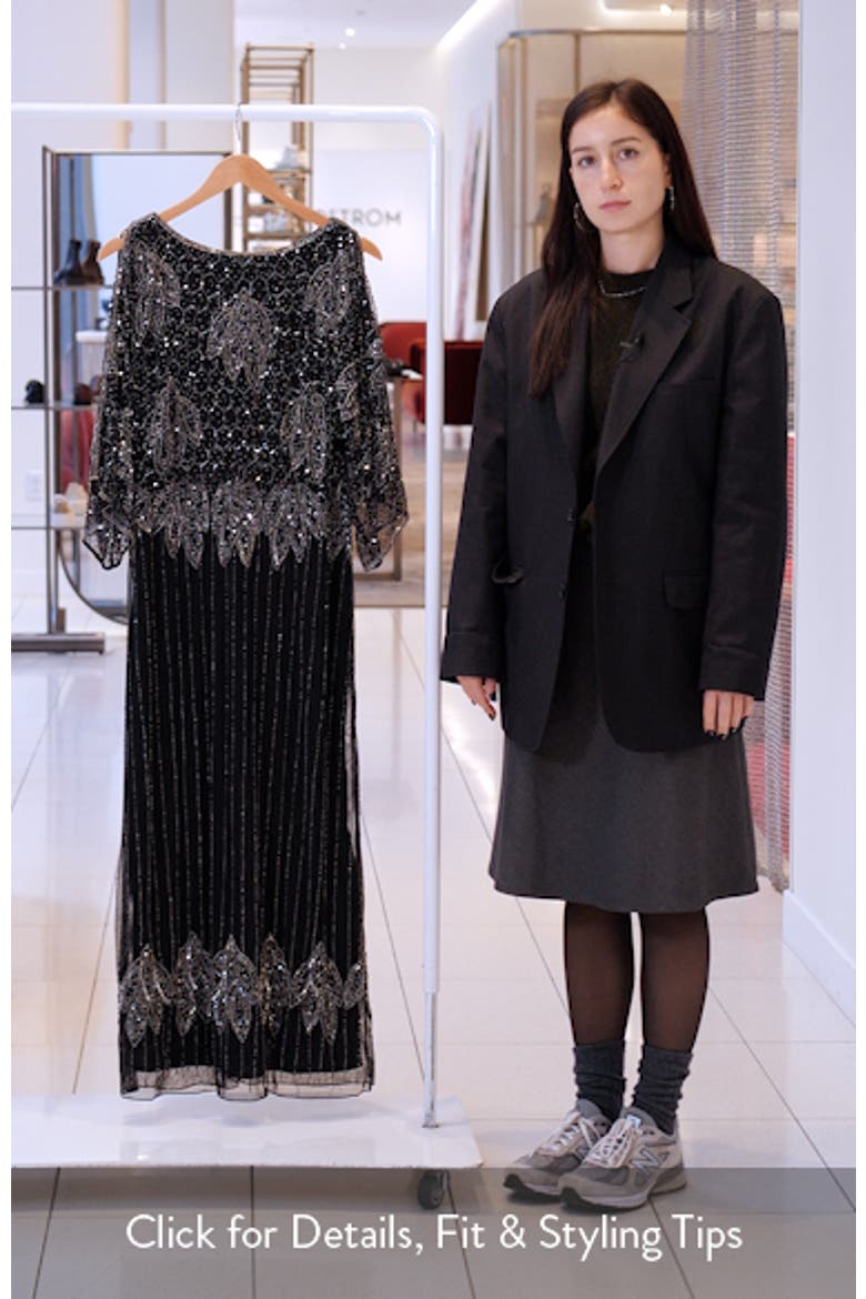 Embellished Cold Shoulder Blouson Cocktail Dress video
