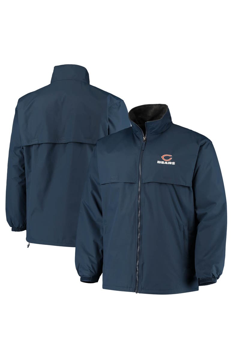 DUNBROOKE Men's Dunbrooke Navy Chicago Bears Triumph Fleece Full-Zip Jacket, Main, color, Navy