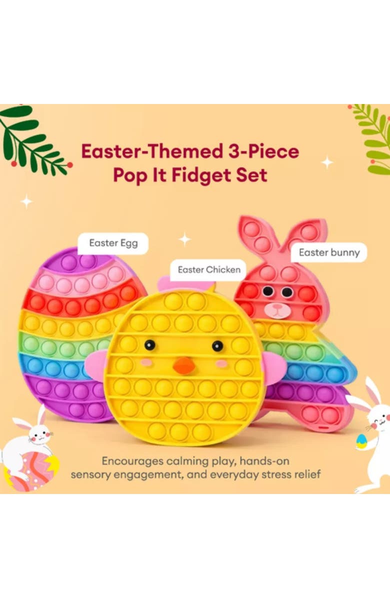 Sperric Easter Pop It Bubble Machine Toy Set, Alternate, color, Blue