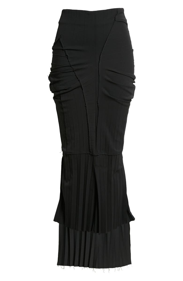 Talia Byre Patched Raw Seam Pencil Skirt, Alternate, color,