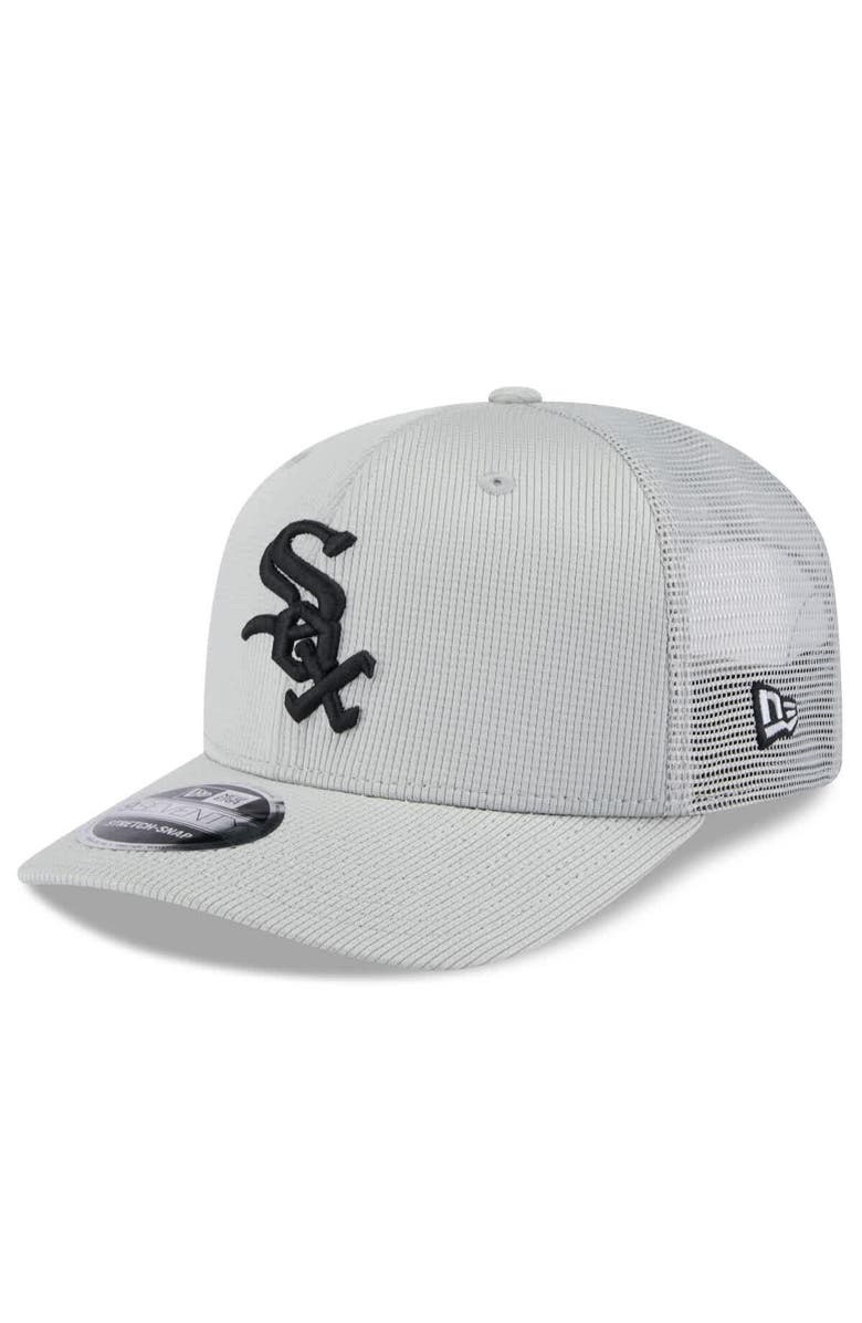 New Era Men's New Era  Gray Chicago White Sox 2025 Spring Training 9SEVENTY Stretch-Snap Trucker Hat, Main, color, 