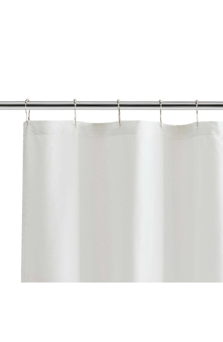 Tommy Hilfiger Logo Stripe Shower Curtain, Alternate, color, Deep Blue/ Navigator Red