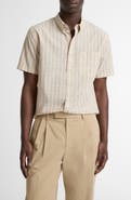 Vince Corbin Stripe Short Sleeve Button-Down Shirt