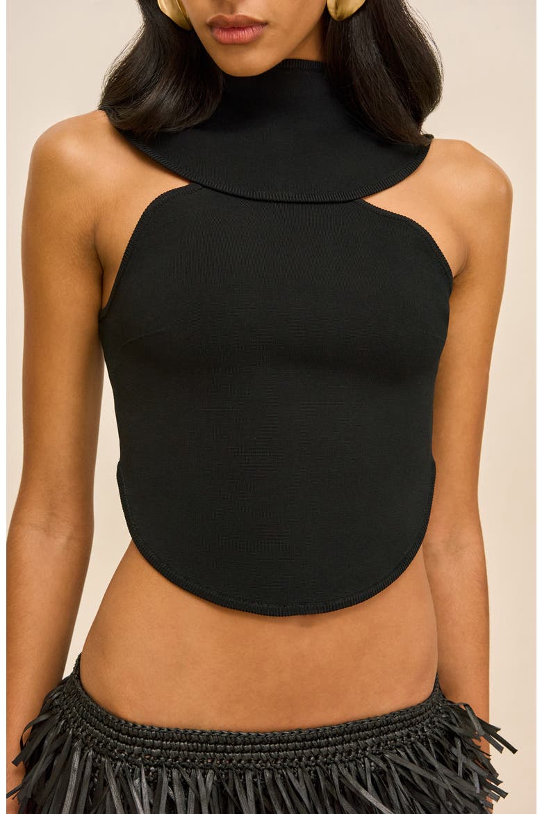 Kevi Halter Tank, Alternate, color, BLACK