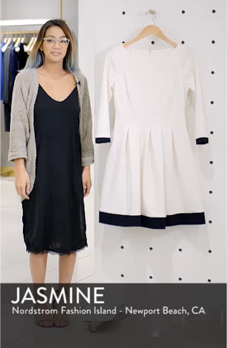 Dot Textured Fit & Flare Dress, sales video thumbnail