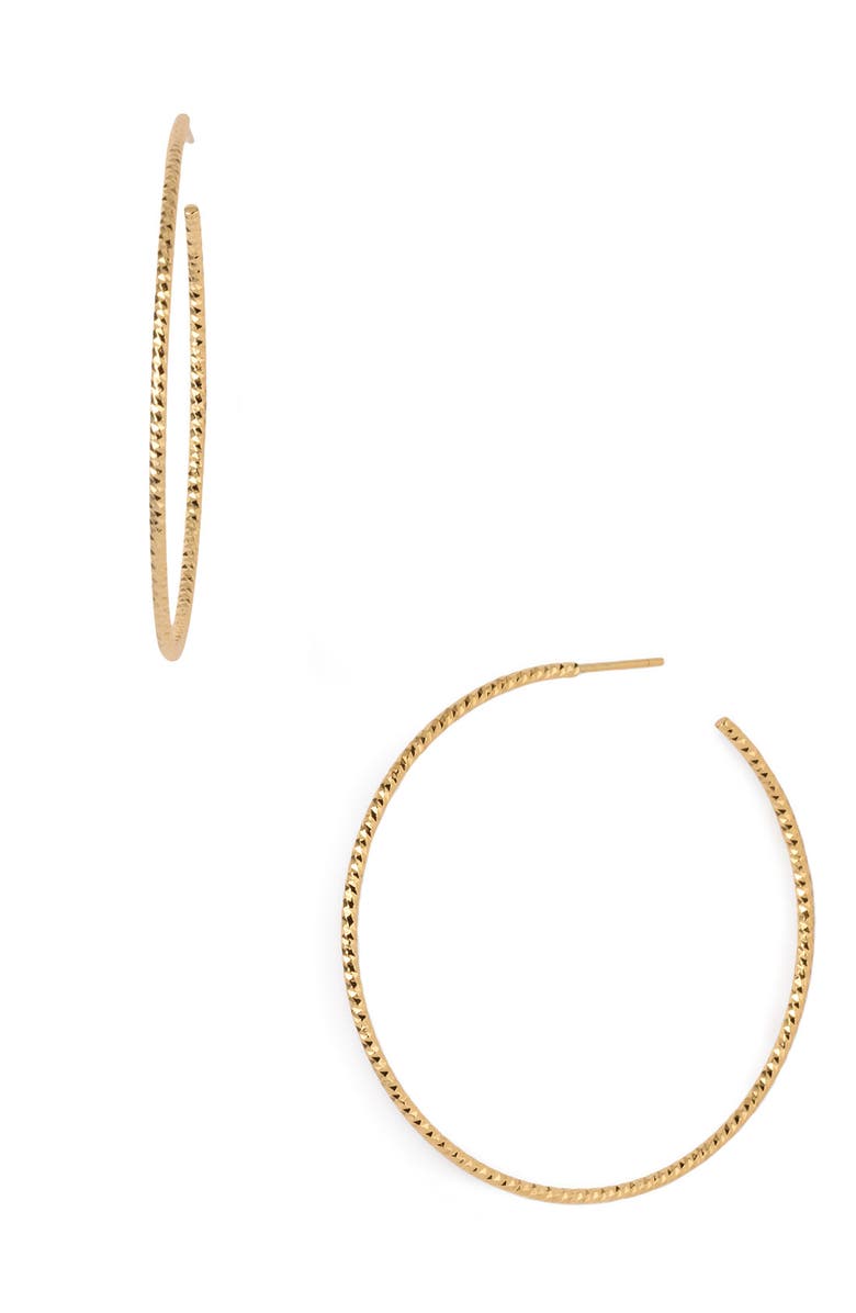 Argento Vivo Sterling Silver Argento Vivo Hoop Earrings, Main, color, 