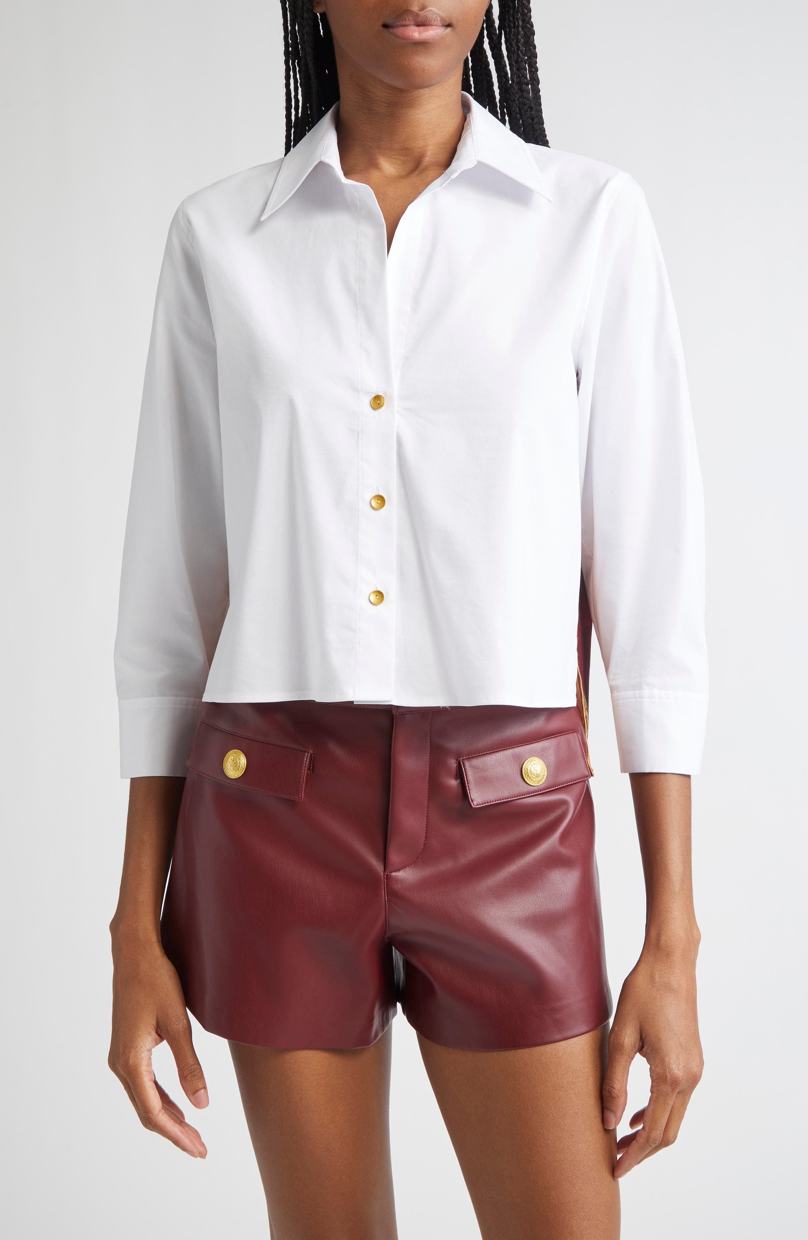 L'AGENCE Logo Graphic Woven Shirt