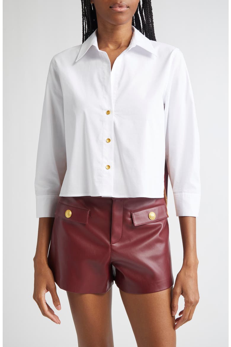 Logo Graphic Woven Shirt, Main, color, WHITE/MULTI L'AGENCE VOYAGE