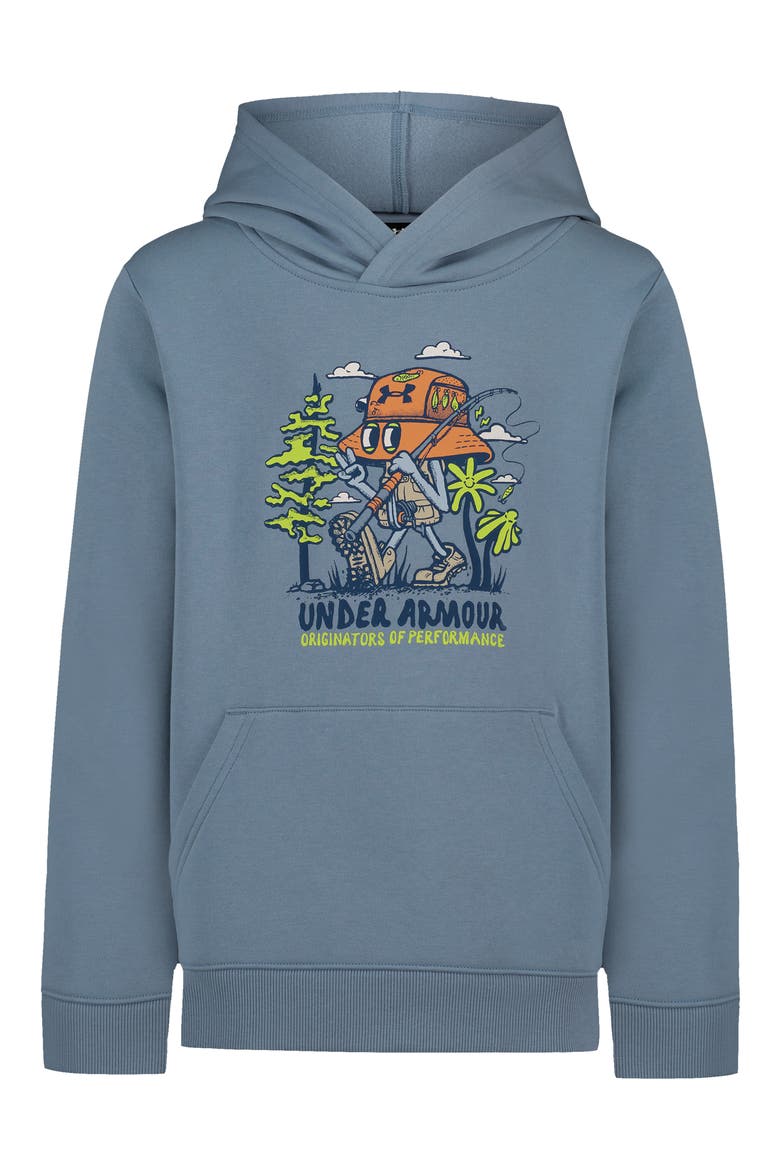 Kids' Bucky Fishing Graphic Hoodie, Main, color, BLUE WIND