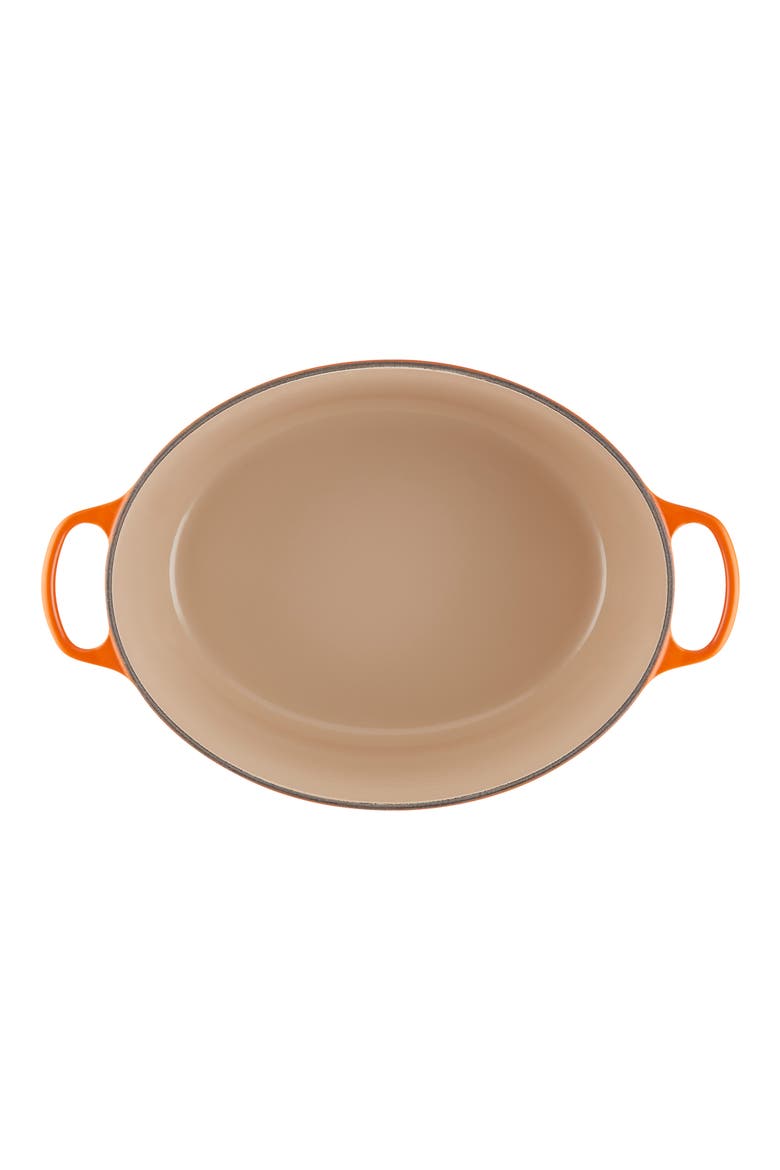 Signature 15 1/2-Quart Oval Enamel Cast Iron French/Dutch Oven, Alternate, color, FLAME