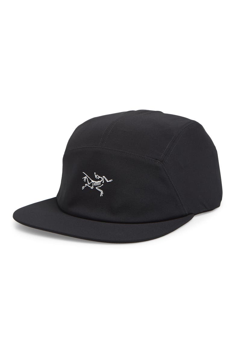 Gamma Embroidered Water Repellent Adjustable Cap, Main, color, BLACK/ ARCTIC SILK