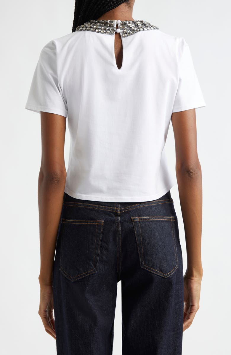 Cinq à Sept Embellished Cotton T-Shirt, Alternate, color,