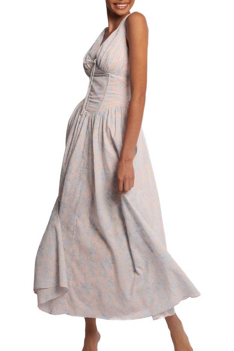 Wrenna Floral Print Sleeveless Maxi Dress, Alternate, color, BLUE