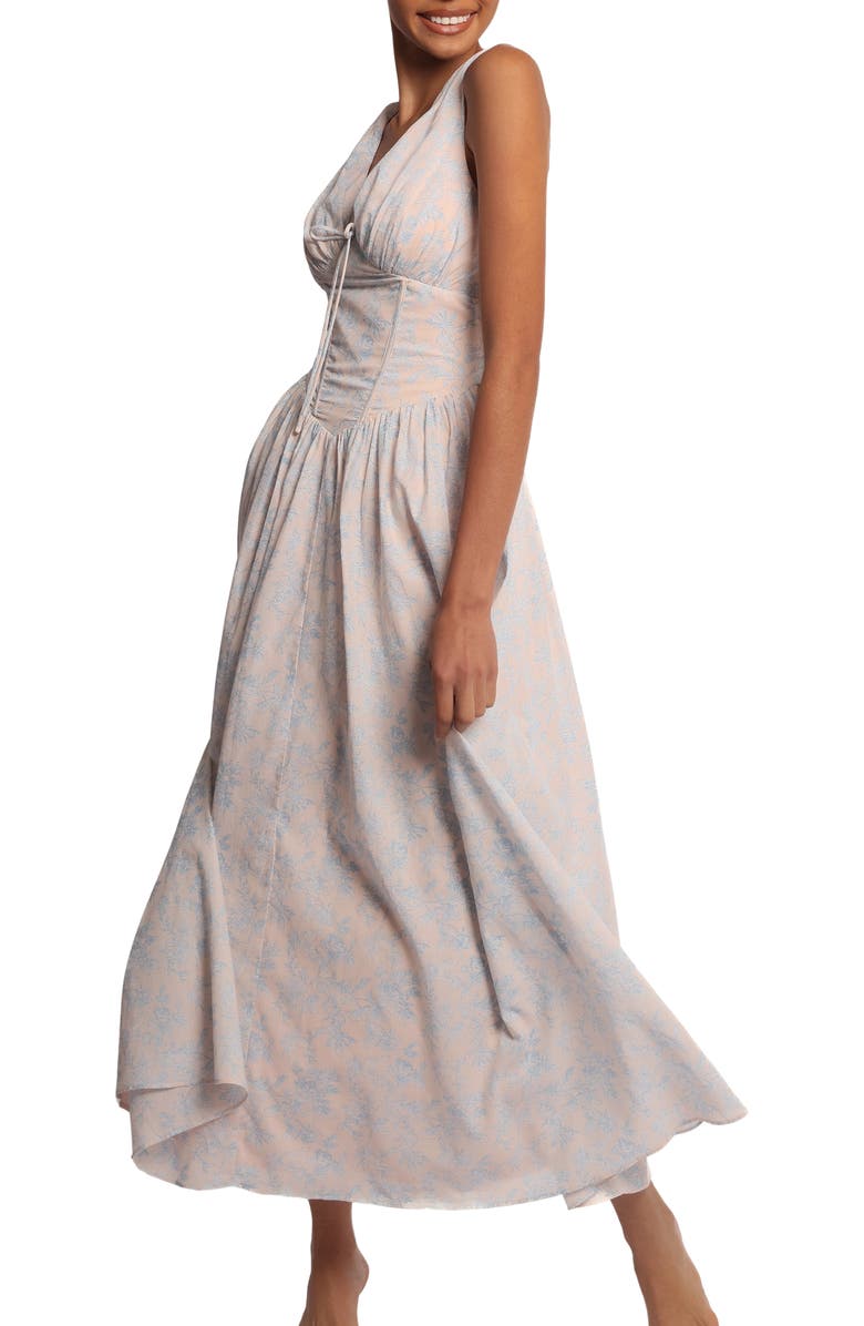 Petal & Pup Wrenna Floral Print Sleeveless Maxi Dress, Alternate, color, Blue