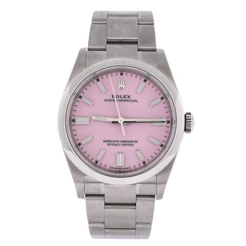 Oyster Perpetual Candy Pink Automatic Watch Stainless Steel 36