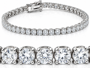 Bliss Diamond 9 ct Round Lab Grown Diamond Tennis Bracelet 14K Gold 7"