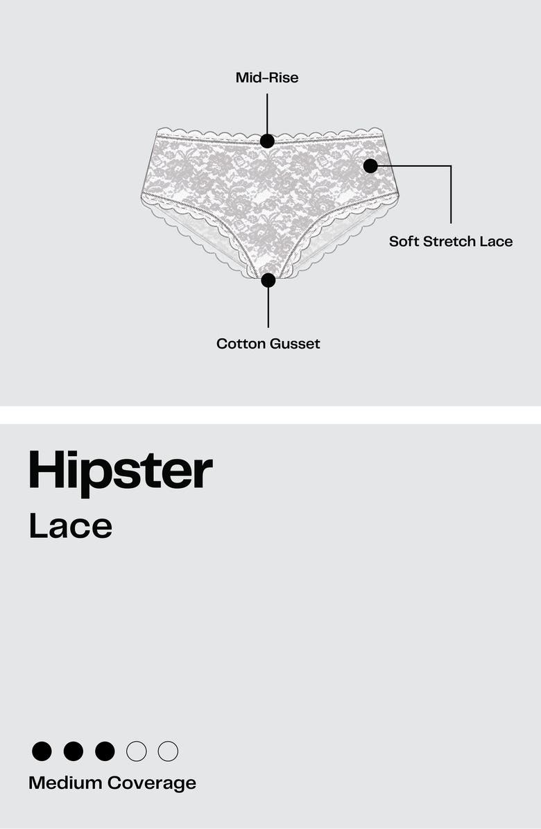 NORDSTROM RACK Assorted 5-Pack Lace Hipster Briefs, Alternate, color, Tan Meringue Multi