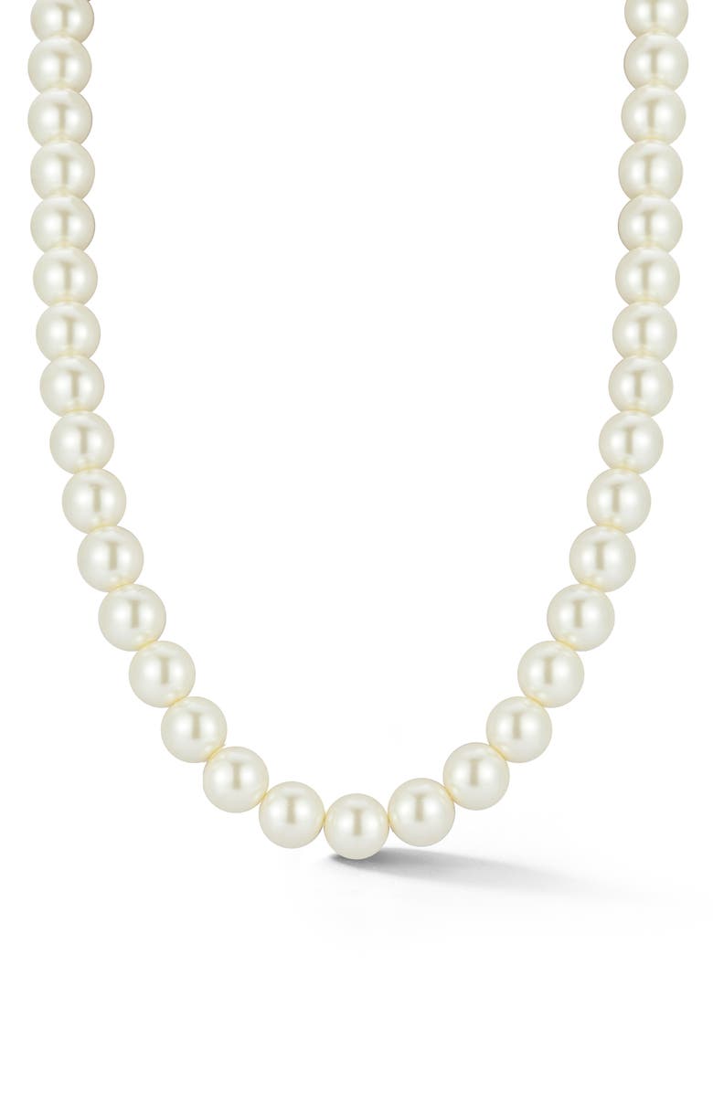 GLAZE JEWELRY Bold Faux Pearl Necklace, Main, color, White
