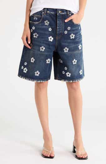 Sequin Daisy Wide Leg Shorts