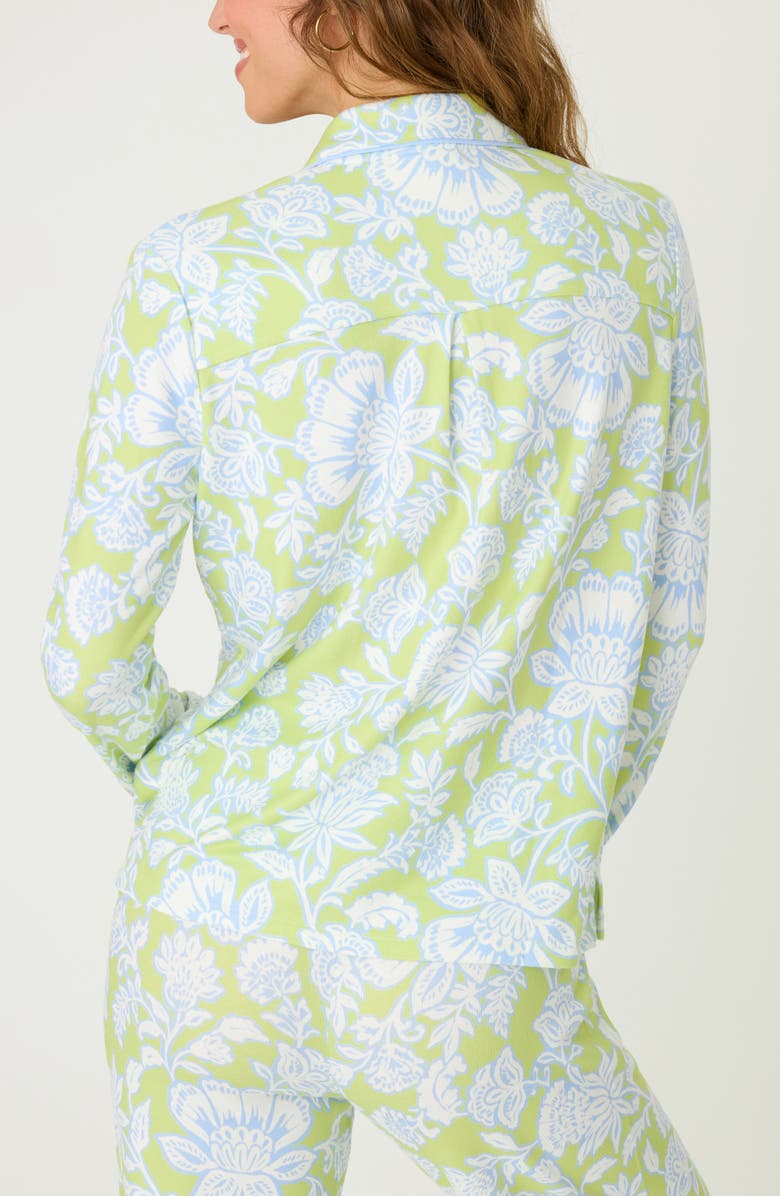 PJ Salvage Beautiful Life Pajama Top, Alternate, color, Electric Lime