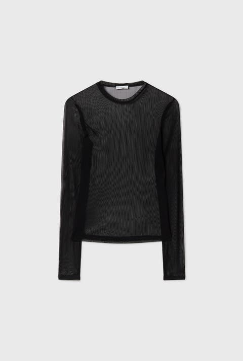 Mesh Long Sleeve Top