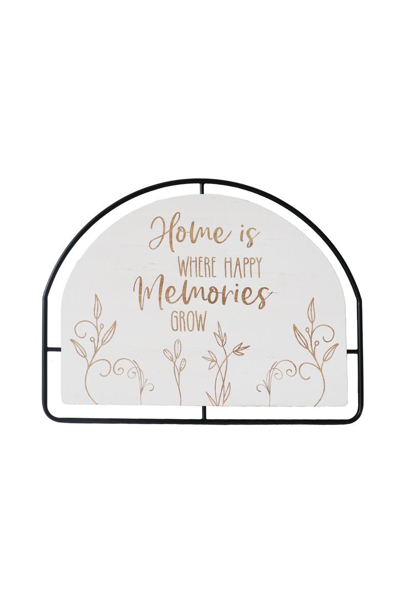 Arch Top Memories Sign, Main, color, White
