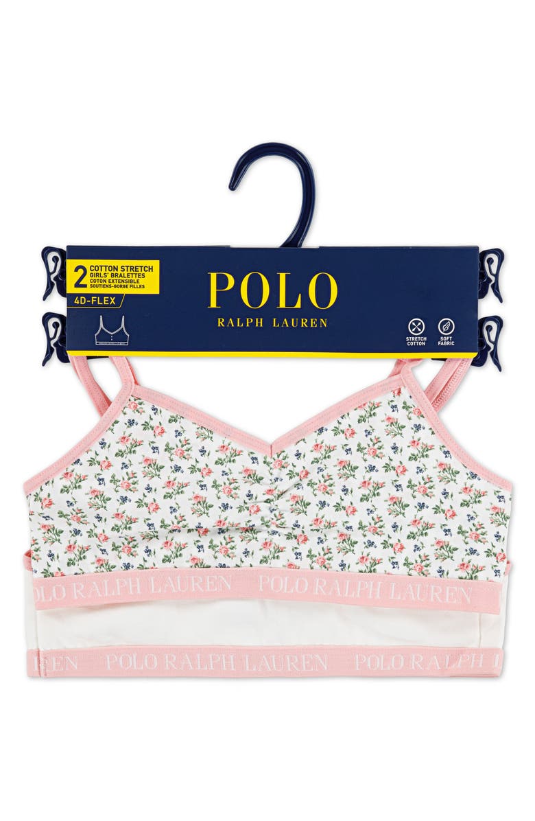 Ralph Lauren Kids' Assorted 2-Pack Bralettes, Alternate, color, Cloud Dancer