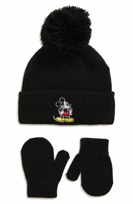 Kids' Mickey Mouse Pom Beanie & Mittens Set