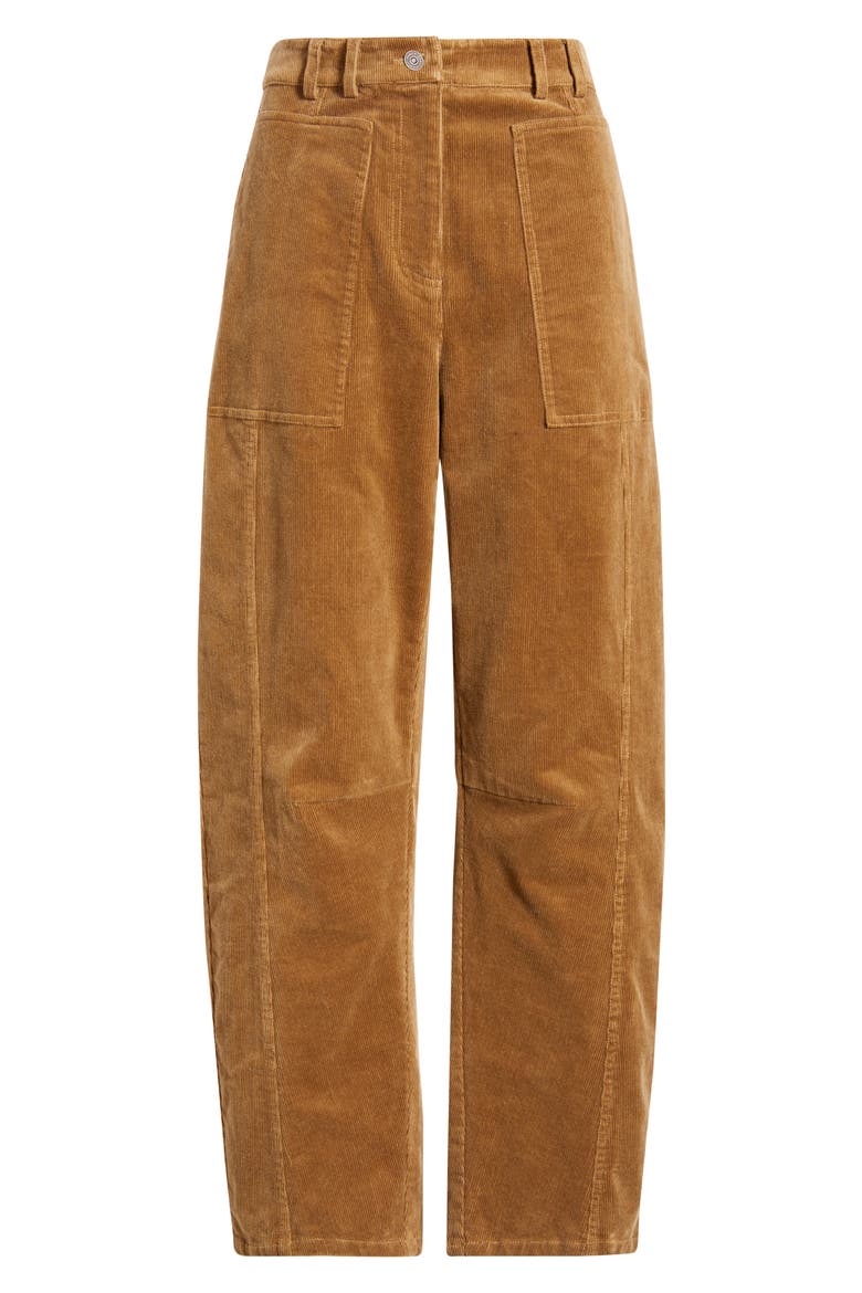 Lunar Corduroy Barrel Leg Pants, Alternate, color, GINGER