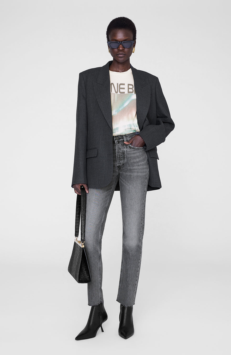 ANINE BING Cade Tee Northern Lights T-Shirt, Alternate, color, Off White