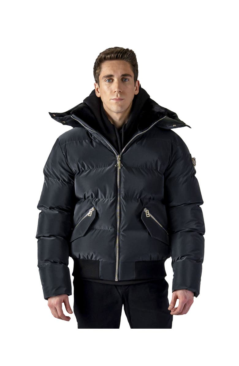 Woodpecker Men's Woody Bomber Quilted Coat, Main, color, Black Diamond