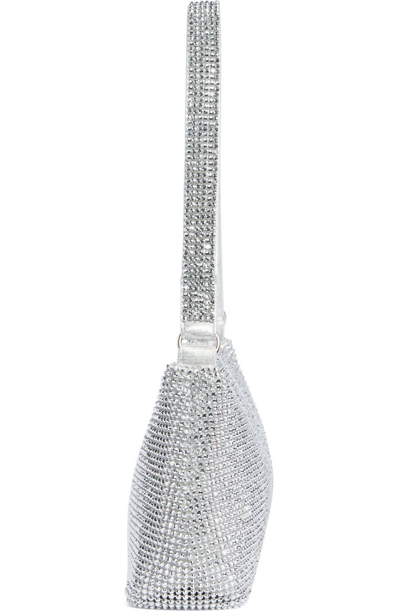 Jessica McClintock Jolene Rhinestone Embellished Shoulder Bag, Alternate, color, Silver
