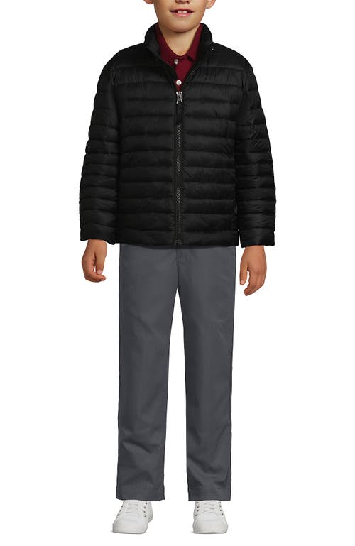 Lands' End School Uniform Kids Thermoplume Jacket In Black
