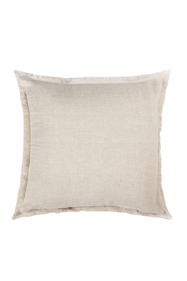 Natural Beige Fringe So Soft Linen Pillows Cover Only, Main, color, Beige