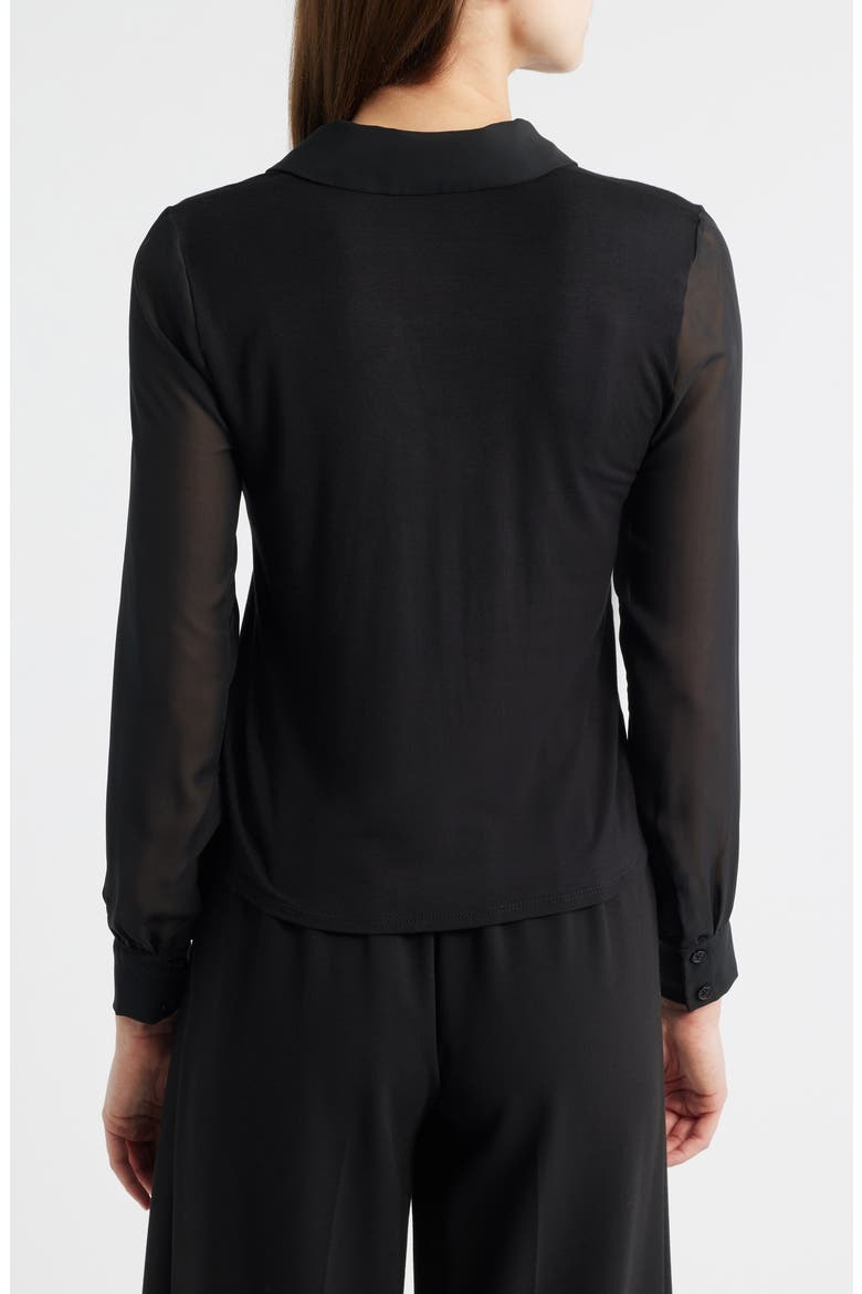 Layered Look Sweater Vest, Alternate, color, RICH BLACK