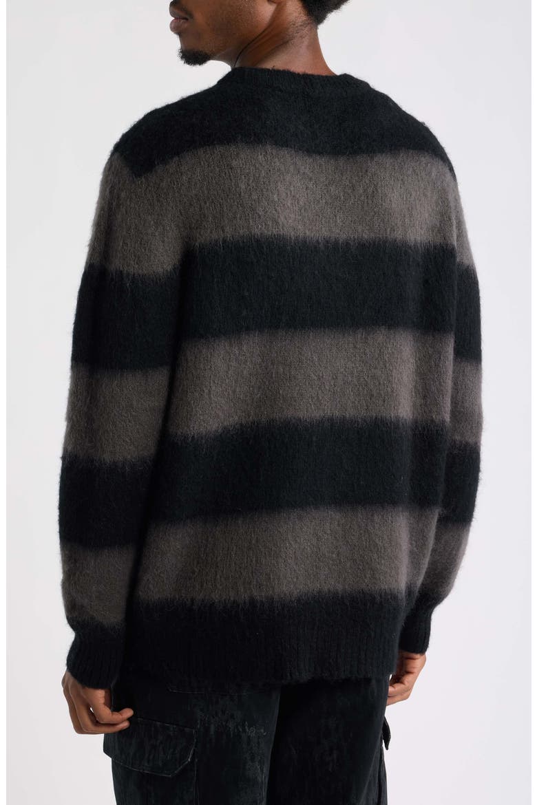 Stripe Cotton Sweater, Alternate, color, BLACK STRIPE